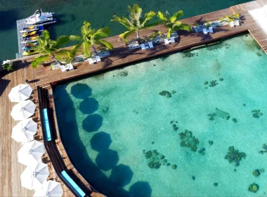 Vue aérienne du Te Moana Resort © Manava Suite Resort Tahiti - ® M Colombini