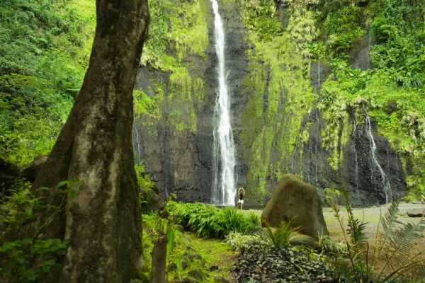 Visite aux trois cascades © Grégoire Le Bacon