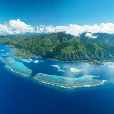 Tahiti vue du ciel © Grégoire Le Bacon _ LionAiles