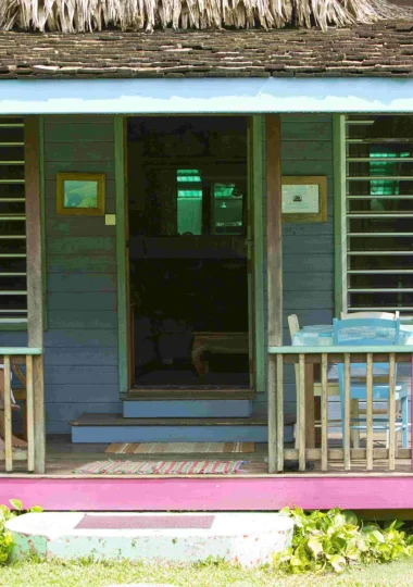 Terrasse d'un bungalow à Moorea c Tahiti Tourisme